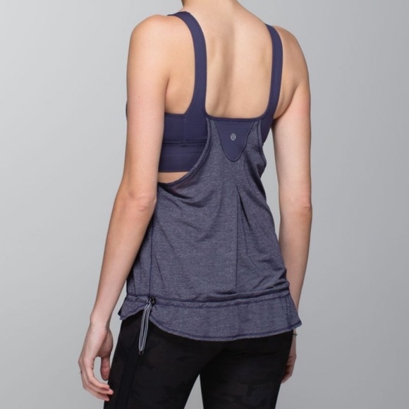 lululemon athletica Tops - Lululemon Run Times Tank Top & Bra size 6 in Blue
